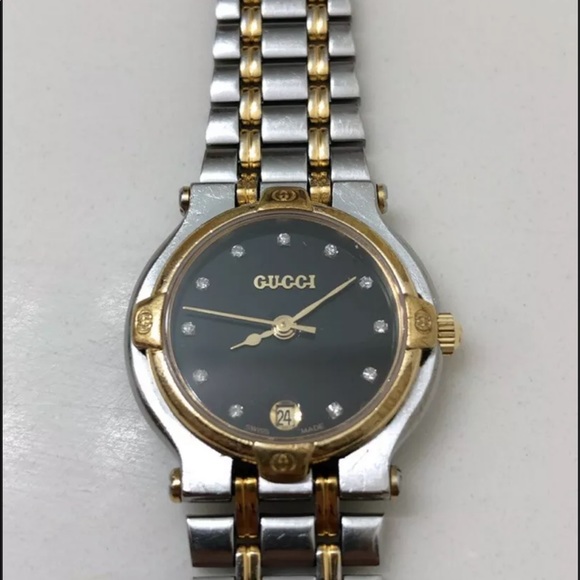 Authentic Ladies Gucci Watch 9000L Diamond 18kGold